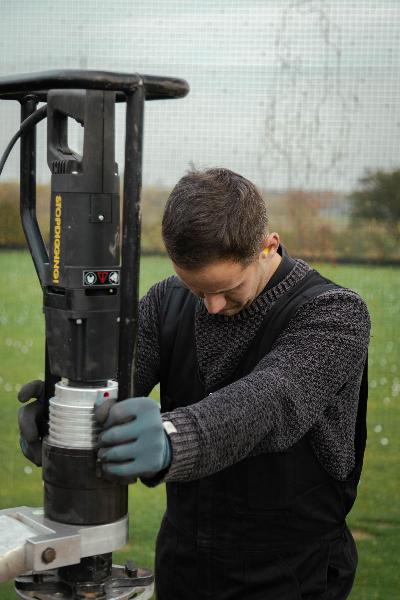 Machine bediening close-up
