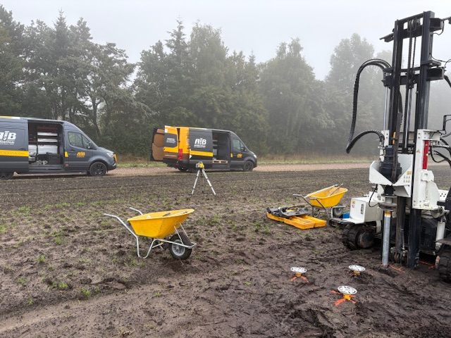 Machine en materieel op het werk