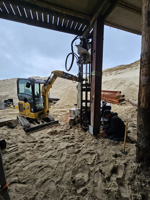 Schroefpaalfunderingen aan de Zeeuwse kust